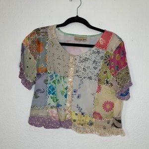 Multi patch blouse